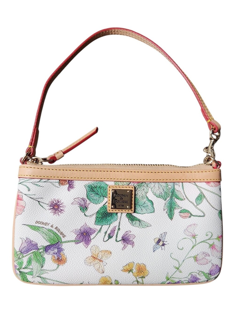 NEW Dooney & Bourke Botanical Collection Zip Around Wristlet Clutch